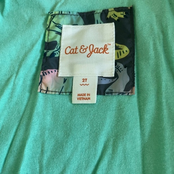 TODDLER RAINBOW DINOSAUR DESIGN CAT & JACK WINDBREAKER JACKET SIZE 2T - Picture 7 of 9